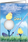 Birthday, Dad from Son - Golf Theme, Perfect Birdie card