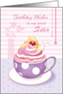 Sister Birthday - Lilac Cup of Cupcake card