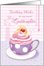 Goddaughter Birthday - Lilac Cup of Cupcake card