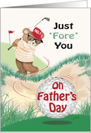 Father’s Day, - Golfing Teddy at Bunker card
