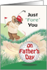 Father’s Day, - Golfing Teddy at Bunker card