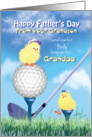 Grandpa, Father’s day from grandson - Golf Theme, Perfect Birdie card