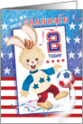Grandson, Age 2 - Soccer Bunny USA card