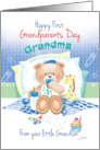 Grandma,1st Grandparents Day, From Grandson -Teddy with Giraffe card
