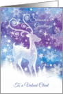 Season’s Greetings, for Client - Ice Sculpture style Reindeer in Snow card