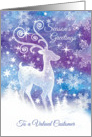 Season’s Greetings, Customer - Ice Sculpture style Reindeer in Snow card