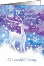 Season’s Greetings, Secretary - Ice Sculpture style Reindeer in Snow card