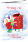 Christmas, Santa’s Mail Box-2 Kids Mailing Santa Letters card