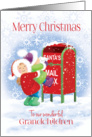 Christmas to Our Grandchildren -2 Children Mailing Santa Letters card