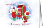 Christmas to My Grandchildren-3 Children Mailing Santa Letters card