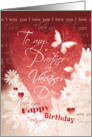 Birthday, Valentine’s Day, Partner - Large Red Heart, Flowers & Words card