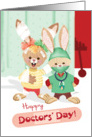 Doctors’ Day - Bunny in Bandages & Bunny in Scrubs card