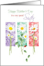 Mother’s Day, Sister - 3 Long Stem Daisies card