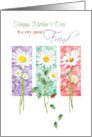 Mother’s Day, Friend - 3 Long Stem Daisies card