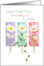 Mother’s Day, Cousin - 3 Long Stem Daisies card