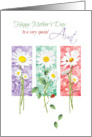 Mother’s Day, Aunt - 3 Long Stem Daisies card