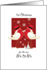 1st Christmas, Gay, For The New Mr & Mr. 2 Robins Kissing card