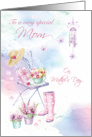 Mother’s Day, Mom, Garden Chair, Plants, and Boots card