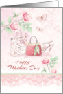 Mother’s Day, Shoe, Bag, Purse and Roses card