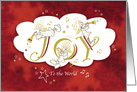 Christmas, Joy to the World. 3 Quirky Angels, making Music card