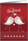 Valentine’s Day, Lesbian, Girlfriend, Two Quirky Lovebirds. card