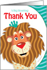 A Big Roaring Thank You. Funny, Colorful, Cartoon, Lion Head card