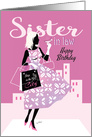 Birthday, Sister-in-Law, Shop in the City, Pink & Chic card