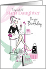 Birthday, Step Daughter, Shop ’til you Drop, Relax and Unwind card