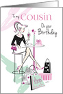 Birthday, Cousin, Shop ’til you Drop, Relax and Unwind card