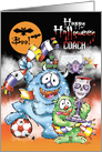 Happy Halloween, Coach, Spooky, Monsters Sporty, Soccer card