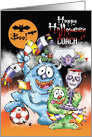 Happy Halloween, Coach, Spooky, Monsters Sporty, Soccer card