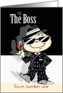 Boss’s Day, You’re Number One, Funny Guy in Pinstripe Suit card