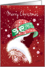 Merry Christmas, Girl in Red Hat card