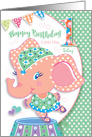 Baby Ballerina, Elephant, Girl Age One card
