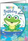 Hoppy Birthday, Frog, Boy Age two card