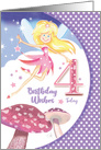 Fairy, Mushroom, Birthday Girl, Age four card