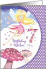 Birthday, Fairy & Mushrooms, 7 Today card