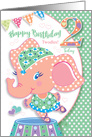 Twodles, Baby Elephant, Birthday Girl Age 2, card