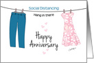 Coronavirus, Wedding Anniversary, Clothes line card