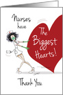 Thank You, Nurses. COVID-19, Quirky masked nurse with huge heart. card