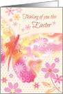 COVID-19 Easter, Thinking of you, Yellow Butterfly. card