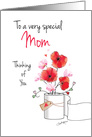 Coronavirus, Mother’s Day, Thinking of You, Red Poppies in Toilet Roll card
