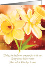 Encouragement, Coronavirus, Yellow Daffodils with Inspirational verse card