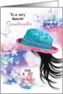 Granddaughter, Age 14, Girl in Decorative Hat card