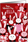 Valentine Card for Ella. Bunch of Bunnies. card