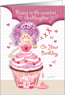 Birthday for Goddaughter - Princess Cupcake Blowing Kisses card