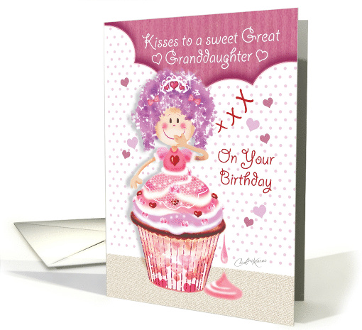 Birthday for Great Granddaughter - Princess Cupcake... (1247238)