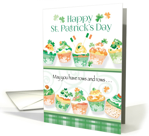 Happy St. Patrick's Day - Cupcakes in Irish Colours card (1252052)