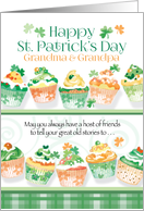 Happy St. Patrick’s Day to Grandma & Grandpa - Irish Colour Cupcakes card