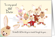 Doctors’ Day - ENT Doctor - Bunny kids with ear bandages card